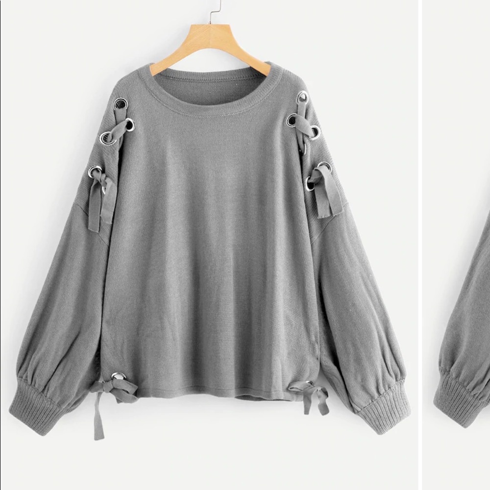 Trendy grey sweater
